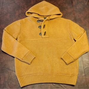 Thick Chunky Brown Knit Hooded Sweater